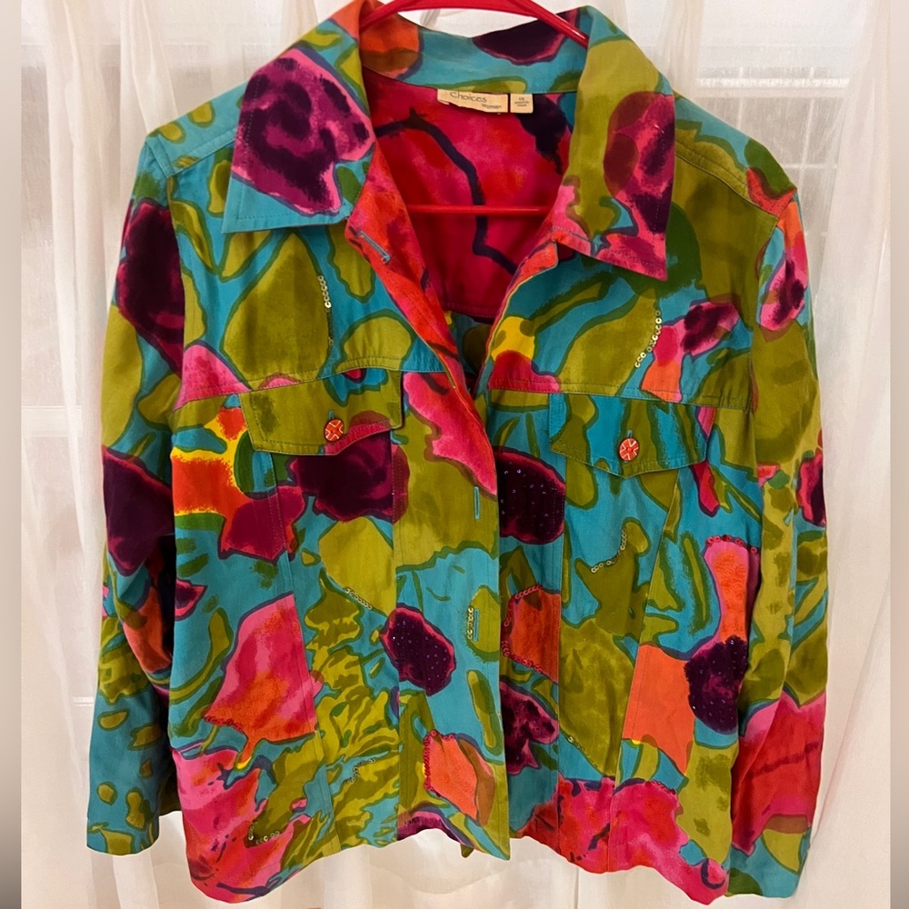 Choices Multi-color Denim-like Jacket